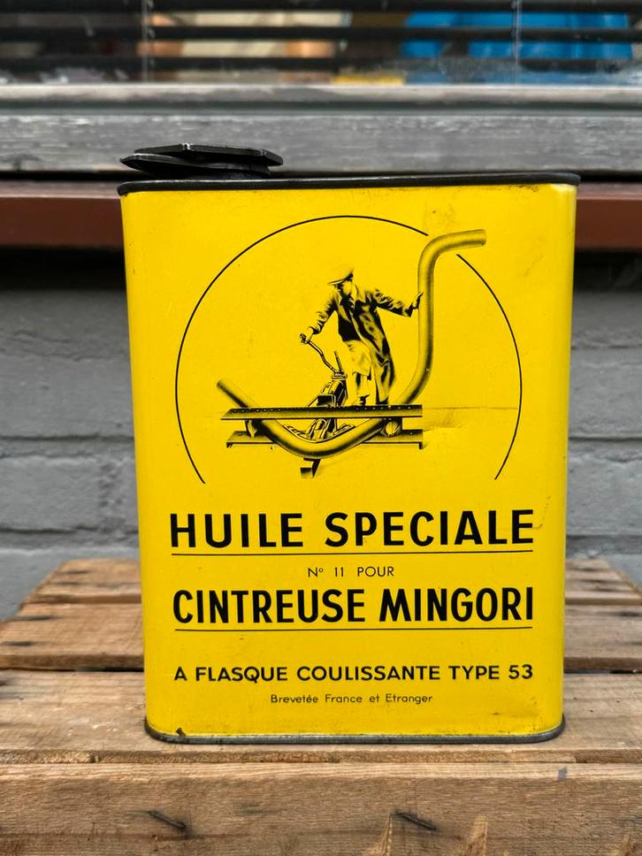 Vintage Mingori Olieblik - Huile Speciale, Antiek en Kunst, Antiek | Overige Antiek, Ophalen of Verzenden