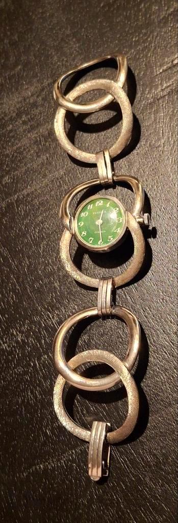 Vintage Festina Dameshorloge Zilver, Sieraden, Tassen en Uiterlijk, Horloges | Dames, Gebruikt, Polshorloge, Overige merken, Overige materialen