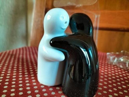 Peper en zoutstel spookjes zwart en wit,keramiek, nieuw., Huis en Inrichting, Keuken | Servies, Nieuw, Overige typen, Overige stijlen