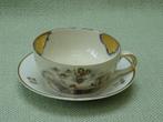 Limoges/Bavaria Coffee Cup/Saucer - Hand Painted Gold, Gebruikt, Porselein of Keramiek, Schaal, Rond