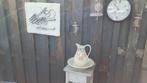 Brocante Lampetset, lampetstel, waterkan en schaal. B2, Antiek en Kunst, Antiek | Keramiek en Aardewerk, Ophalen of Verzenden
