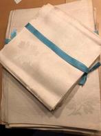 Antiek Set van 6 servetten en tafellaken damast +70 jaar oud, Ophalen of Verzenden