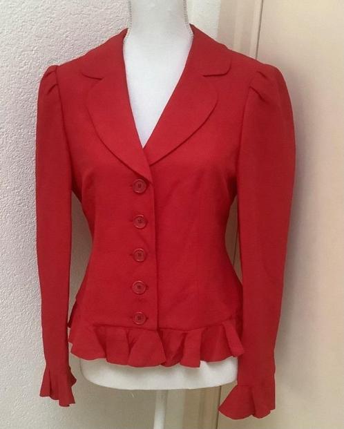 Superleuke Rode Clément blazer maat 36 // ZGAN, Kleding | Dames, Jasjes, Kostuums en Pakken, Zo goed als nieuw, Maat 36 (S), Rood