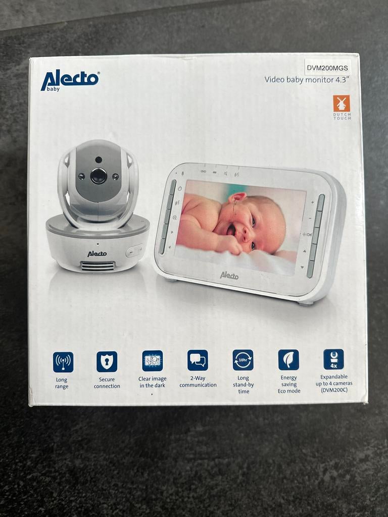 Alecto DVM200MGS Babyfoon met Camera, Kinderen en Baby's, Babyfoons, Ophalen of Verzenden, Nieuw, 100 tot 250 meter, Camera