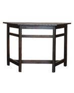 Antiek teakhouten tafeltje met donkere patina, Ophalen of Verzenden, Gebruikt