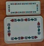 Set van twee plastic dienbladen Boerenbont, Ophalen of Verzenden, Zo goed als nieuw, Rechthoekig, Kunststof