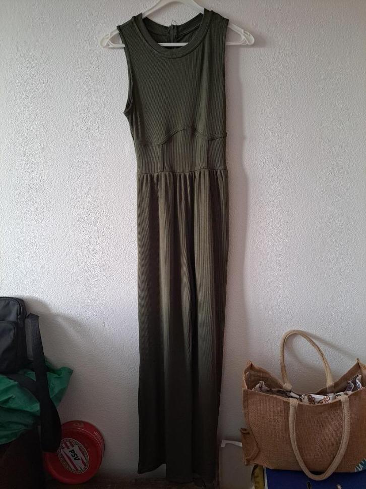 groene cider jumpsuit maat xs, Kleding | Dames, Jumpsuits, Zo goed als nieuw, Maat 34 (XS) of kleiner, Groen, Ophalen of Verzenden