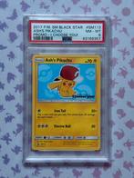 Ash’s Pikachu SM113 Pokémon S&M Black Star Promo 2017 PSA 8, Ophalen of Verzenden, Nieuw, Losse kaart