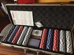 Pokerset in aluminium koffer 500 chips, Vijf spelers of meer, Ophalen, Zo goed als nieuw