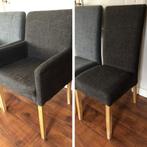 Set van 4 of 2 grijze eetkamerstoelen -met en zonder leuning, Huis en Inrichting, Stoelen, Ophalen, Hout, Gebruikt, Vier