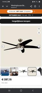 WestingHouse plafondventilator met verlichting., Ophalen, Zo goed als nieuw, Glas, Minder dan 50 cm