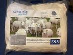 Novitesse 2 hoofdkussens schapenwol, nieuw, Huis en Inrichting, Slaapkamer | Beddengoed, Ophalen, Eenpersoons, Wit, Nieuw