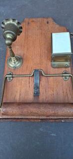 Toiletrolhouder  met kaarsenhouder en luciferdoosje, Antiek en Kunst, Ophalen of Verzenden