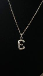 Echt Zilveren Venetiaanse Ketting met Letter E massief, Ophalen of Verzenden, Zilver