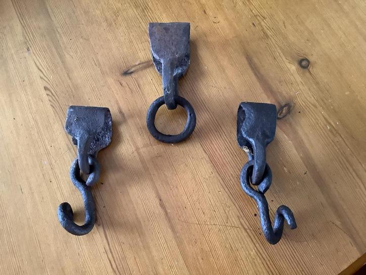 Oude Smeedijzeren Hangset voor Juk, Antiek en Kunst, Antiek | Overige Antiek, Ophalen of Verzenden