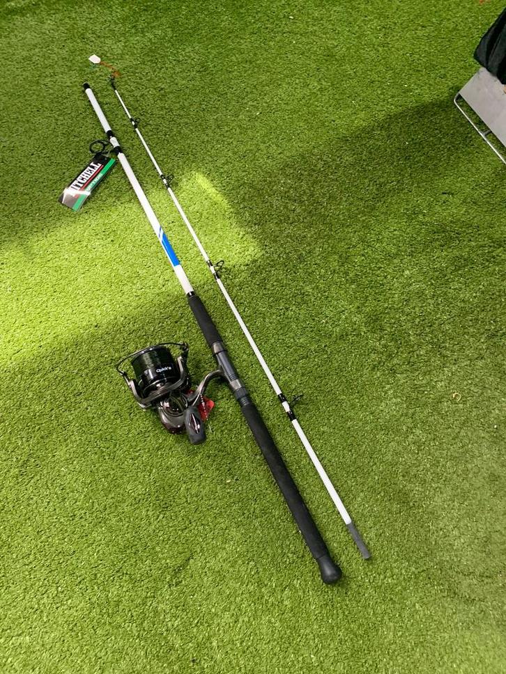 Nieuwe Mitchell boothengel + Dam molen + lijn, 2.10m 60-120g, Watersport en Boten, Hengelsport | Zeevissen, Nieuw, Complete set