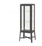 Zwarte Ikea vitrinekast, Huis en Inrichting, Kasten | Vitrinekasten, Gebruikt, 100 tot 150 cm, Glas, 25 tot 50 cm