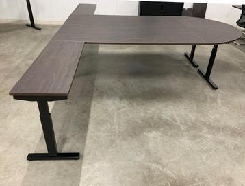 Duo bureauopstelling - 400x240cm - Dark Oak/Zwart beschikbaar voor biedingen