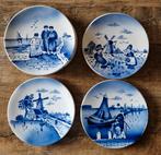 8 vintage delfts blauwe wandborden, doorsnee 21,5 cm., Ophalen of Verzenden