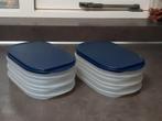 Tupperware vleeswaren trio / beleg doos blauw, Huis en Inrichting, Keuken | Tupperware, Ophalen of Verzenden, Blauw