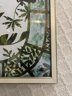 Fotolijst bolglas zilver & wit vintage, Ophalen of Verzenden, Hout, Minder dan 50 cm, Minder dan 50 cm