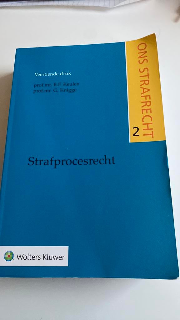 Strafprocesrecht, Ophalen of Verzenden, Beta, Zo goed als nieuw, HBO