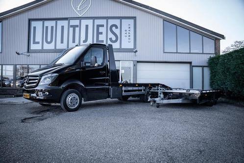 Mercedes-Benz Sprinter 516 L3 Oprijwagen & Tijhof TA27 aanha, Auto's, Bestelauto's, Bedrijf, Te koop, ABS, Airbags, Airconditioning