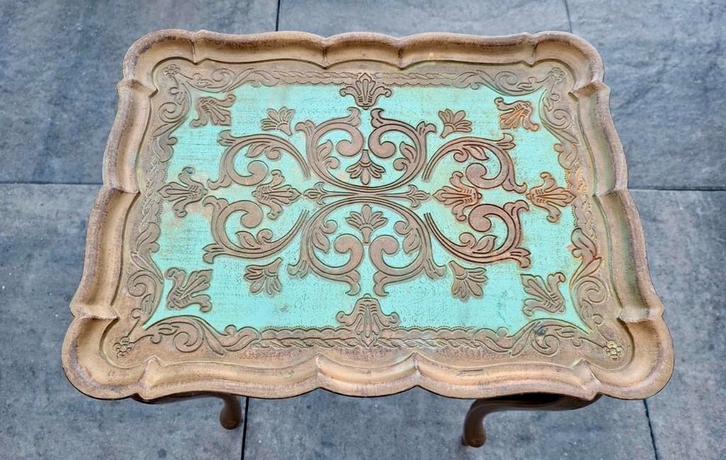 Florentijns tafeltje | Florentine Italian table, Antiek en Kunst, Antiek | Woonaccessoires, Ophalen