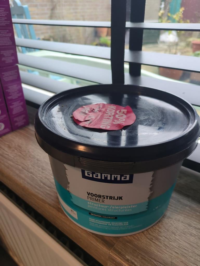 Gamma Voorstrijk Primer - Nieuw!, Doe-het-zelf en Verbouw, Verf, Beits en Lak, Nieuw, Verf, Minder dan 5 liter, Wit, Ophalen of Verzenden