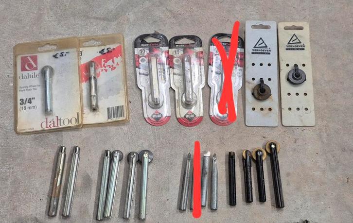 Rubi Tegelsnijmesjes, Doe-het-zelf en Verbouw, Gereedschap | Handgereedschap, Zo goed als nieuw, Ophalen