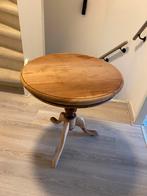 Landelijk tafeltje, Huis en Inrichting, Tafels | Bijzettafels, Ophalen, Minder dan 55 cm, Gebruikt, Rond
