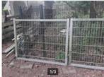 dubbele poort, Tuin en Terras, Tuinhekken en Hekwerk, Ophalen, Zo goed als nieuw, IJzer, Dubbelstaafmat hekwerk