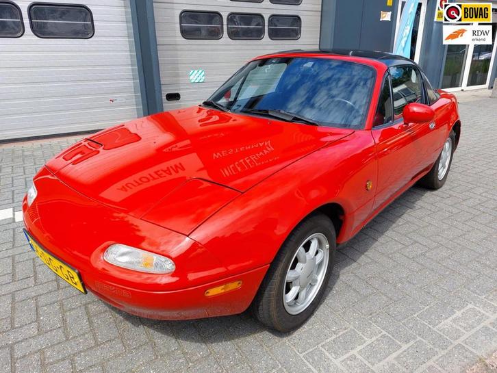 Mazda MX-5 1.6i-16V incl hardtop zeer nette auto !, Auto's, Mazda, Bedrijf, Te koop, MX-5, Centrale vergrendeling, Elektrische ramen