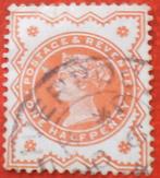 UK - Postage Revenue - One Half Penny - Koningin Victoria, Postzegels en Munten, Postzegels | Europa | UK, Verzenden, Gestempeld