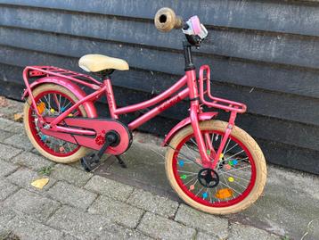 Roze Loekie Meisjesfiets 16 inch beschikbaar voor biedingen