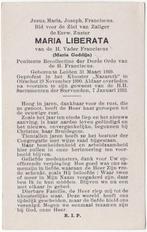 Zr. Maria Goddijn 1869 Leiden + 1952 Oirschot (Nazareth), Verzenden, Bidprentje