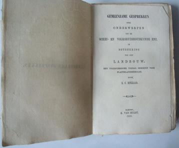 E.C. Enklaar 1858 en 1859 Scheikunde en volkshuishoudkunde,  beschikbaar voor biedingen