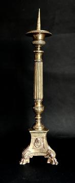 oude kerk klooster kandelaar koper 51cm hoog, Ophalen of Verzenden, Koper of Brons