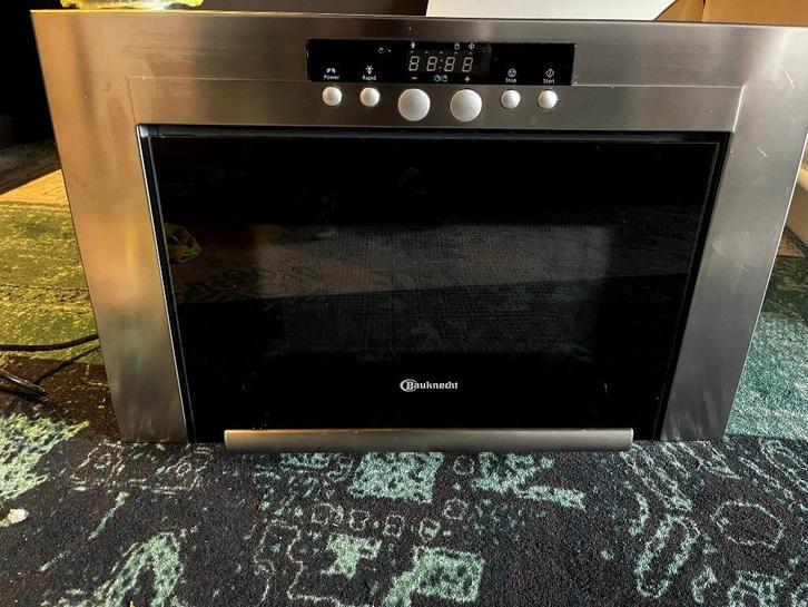 Bauknecht inbouw set: oven, magnetron en afzuigkap, Witgoed en Apparatuur, Magnetrons, Gebruikt, Inbouw, Magnetron, 60 cm of meer