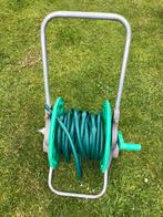 Haspel met tuinslang, ca 20 meter., Tuin en Terras, Tuinslangen, Ophalen, Gebruikt, Tuinslang