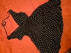 Mini jurkje polkadot 100 % katoen.  Maat S/M., Zwart, Ophalen of Verzenden, Zo goed als nieuw, Maat 36 (S)