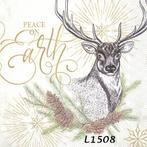 Servetten decoupage/bullet journal – hert – peace L1508, Verzenden, Nieuw, Materiaal