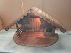 Houten Kerststal met Verlichting, Ophalen, Zo goed als nieuw