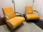 Art Deco Fauteuils - Retro Design, Huis en Inrichting, Fauteuils, Ophalen, Gebruikt, 75 tot 100 cm, Metaal