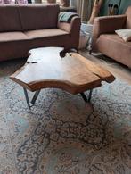 Massief houten salontafel - organisch gevormd, 50 tot 100 cm, 50 tot 100 cm, Zo goed als nieuw, Overige vormen