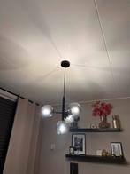 Industriele hanglamp lampen bollen smoke glas zwarte laml, Ophalen of Verzenden, Zo goed als nieuw, Glas