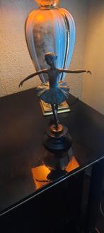 Bronzen Danseres Beeld met Blauwe Accenten, Ophalen