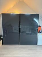 Kledingkast met glazen schuifdeuren, Huis en Inrichting, Kasten | Kledingkasten, Ophalen, Gebruikt, 50 tot 75 cm, 200 cm of meer