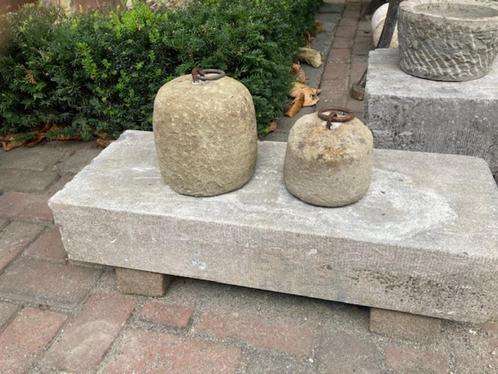 Oude natuurstenen gewichten, deurstopper, gewicht,bentheimer, Antiek en Kunst, Curiosa en Brocante, Ophalen of Verzenden