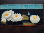 Jugendstil tegeltableau waterlelie, Ophalen of Verzenden